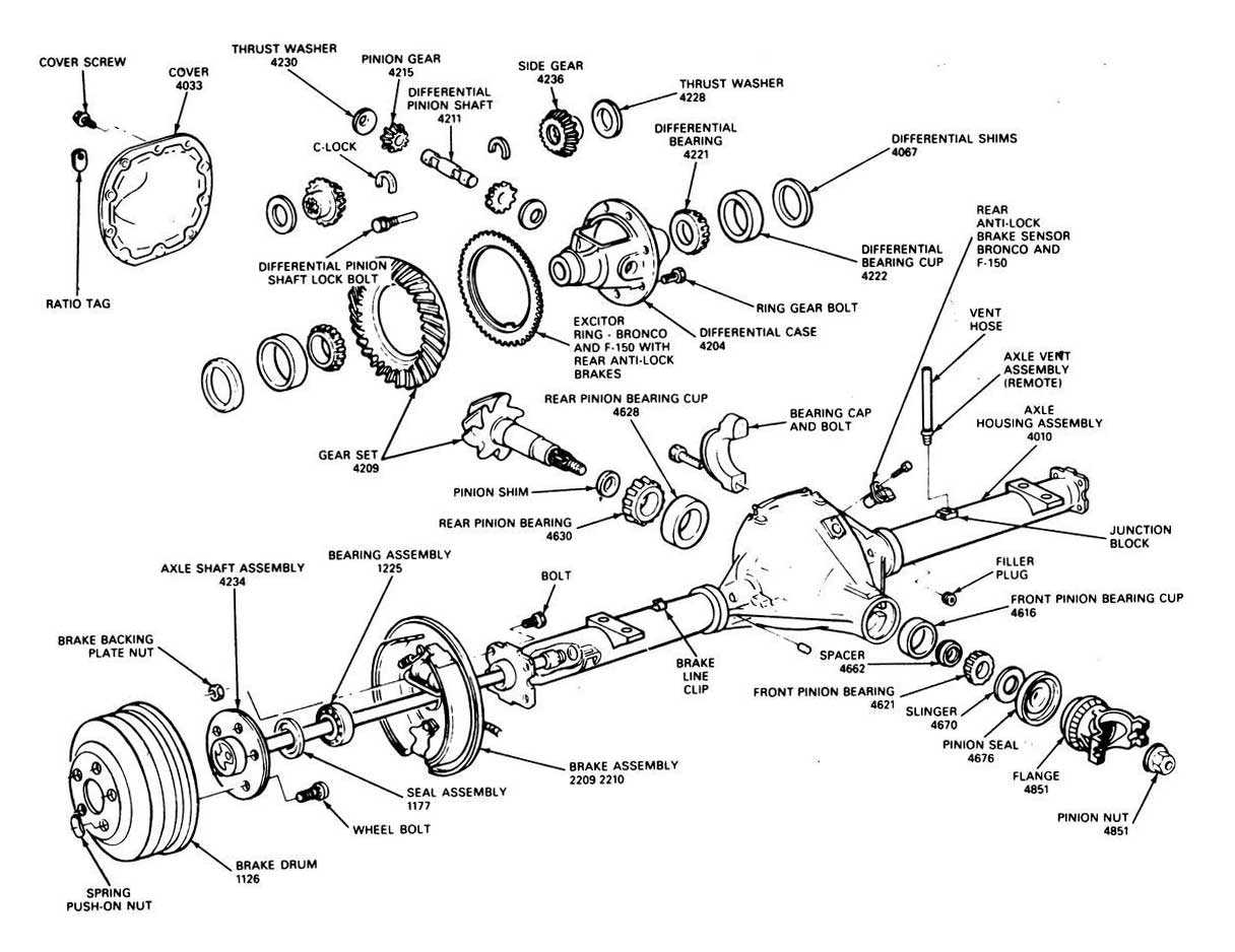 rear axle parts diagram