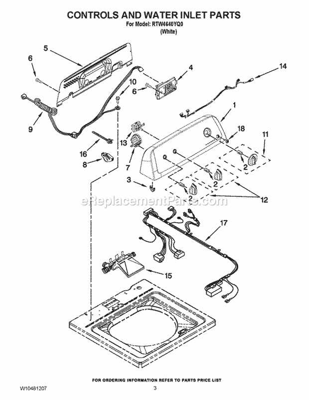 washer machine parts diagram