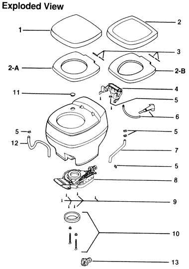 rv toilet parts diagram