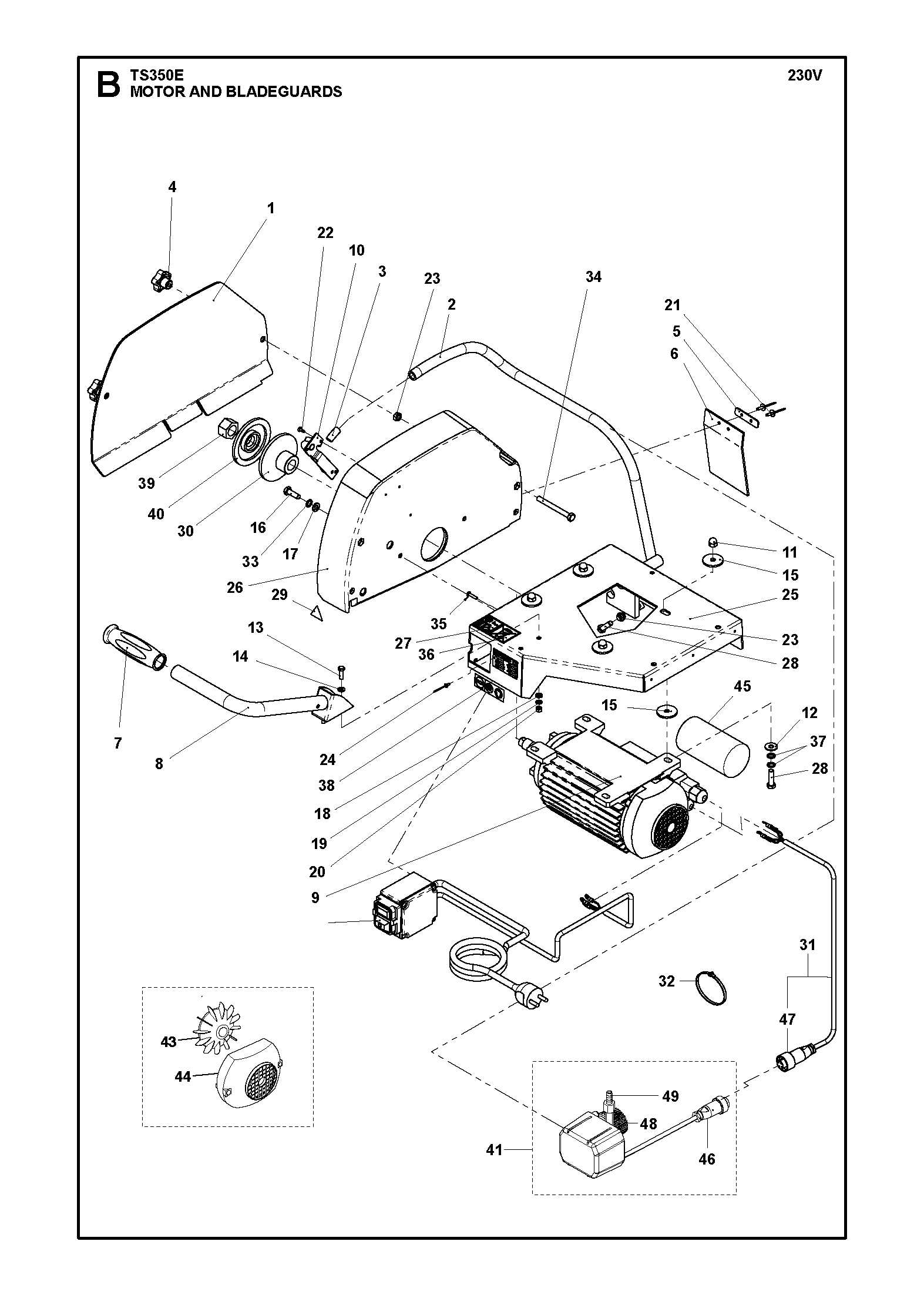 stihl ts 350 parts diagram