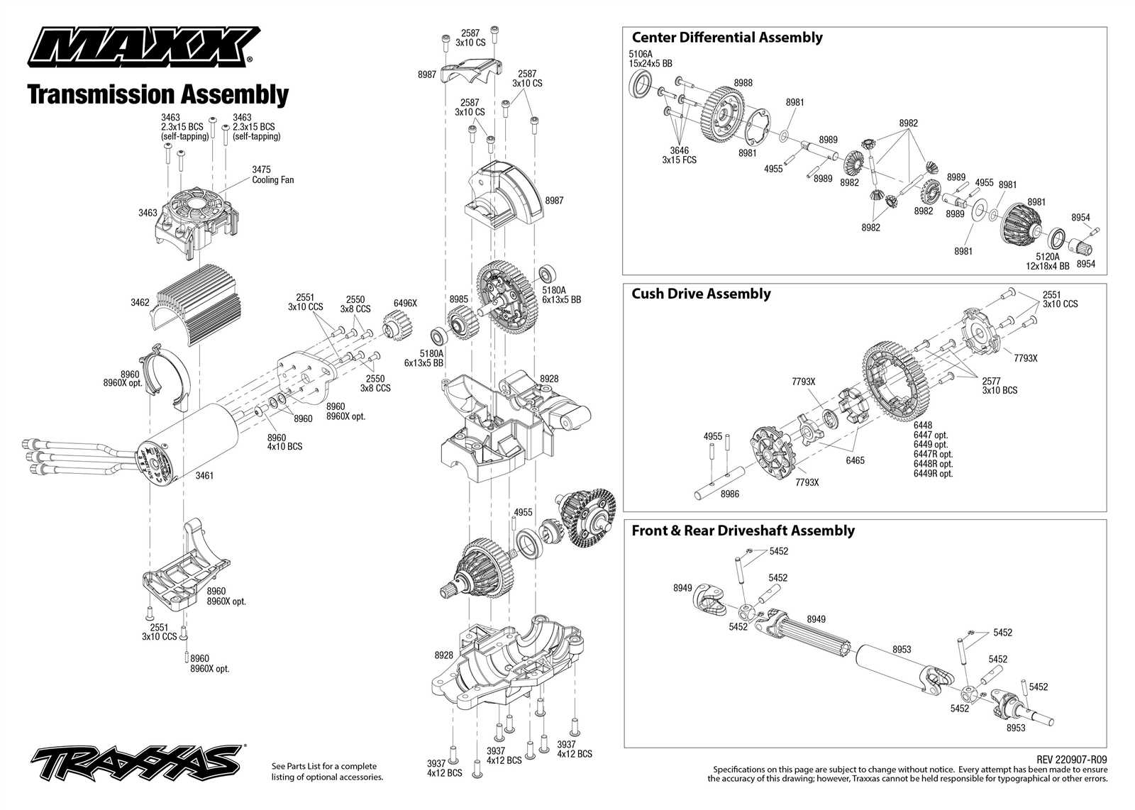 traxxas x maxx 8s parts diagram