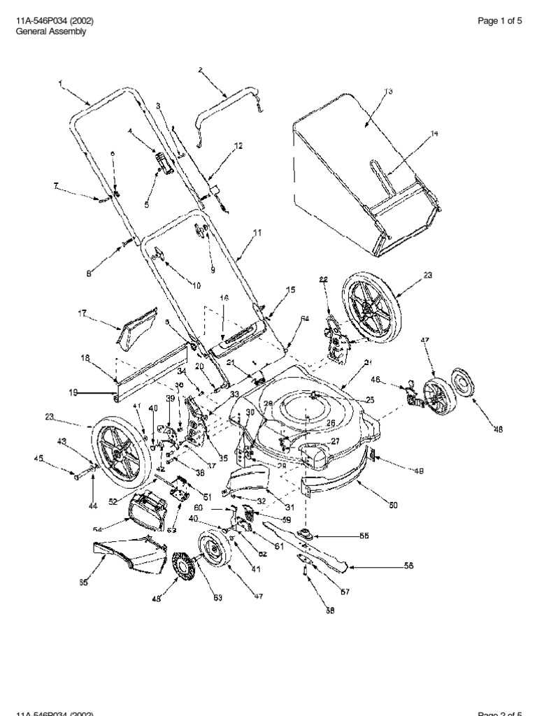 ryobi mower parts diagram