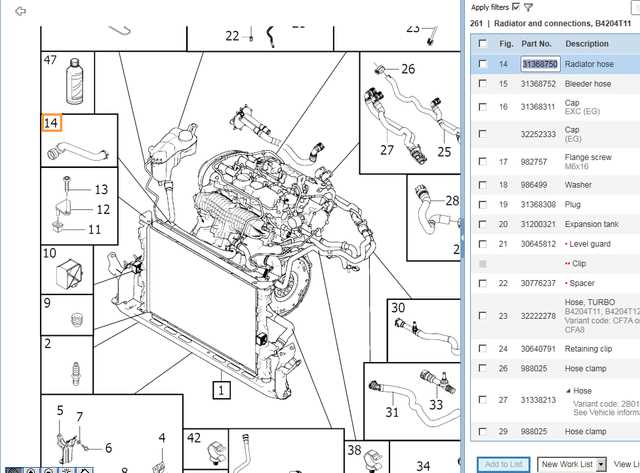 volvo v60 parts diagram