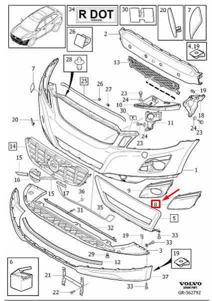 volvo xc60 parts diagram