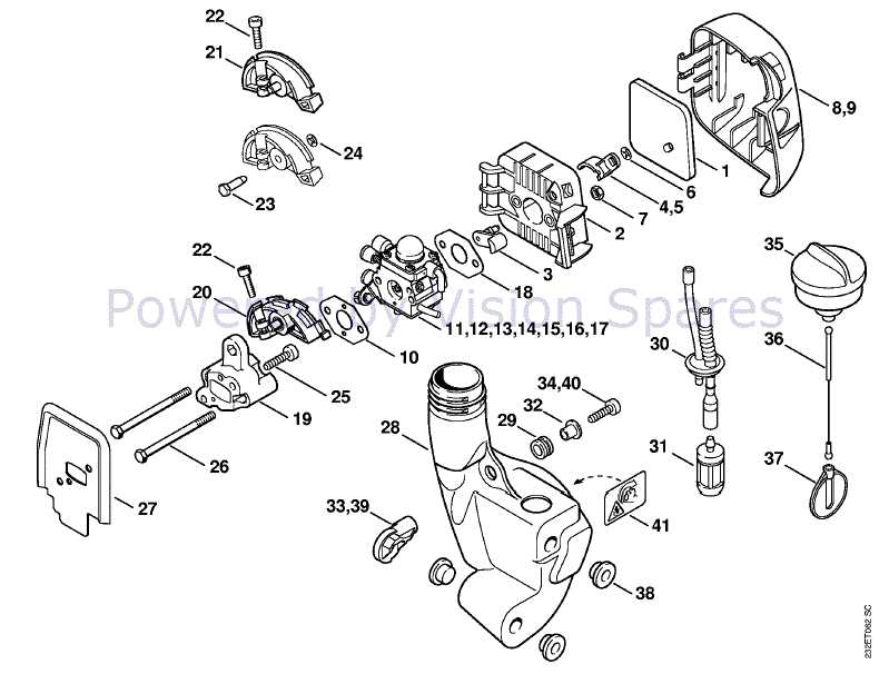 stihl fs 46 trimmer parts diagram