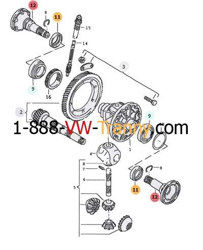 vw transmission parts diagram