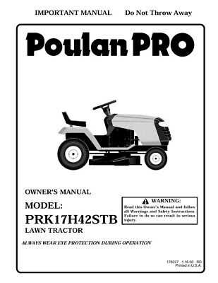 poulan pro riding lawn mower parts diagram