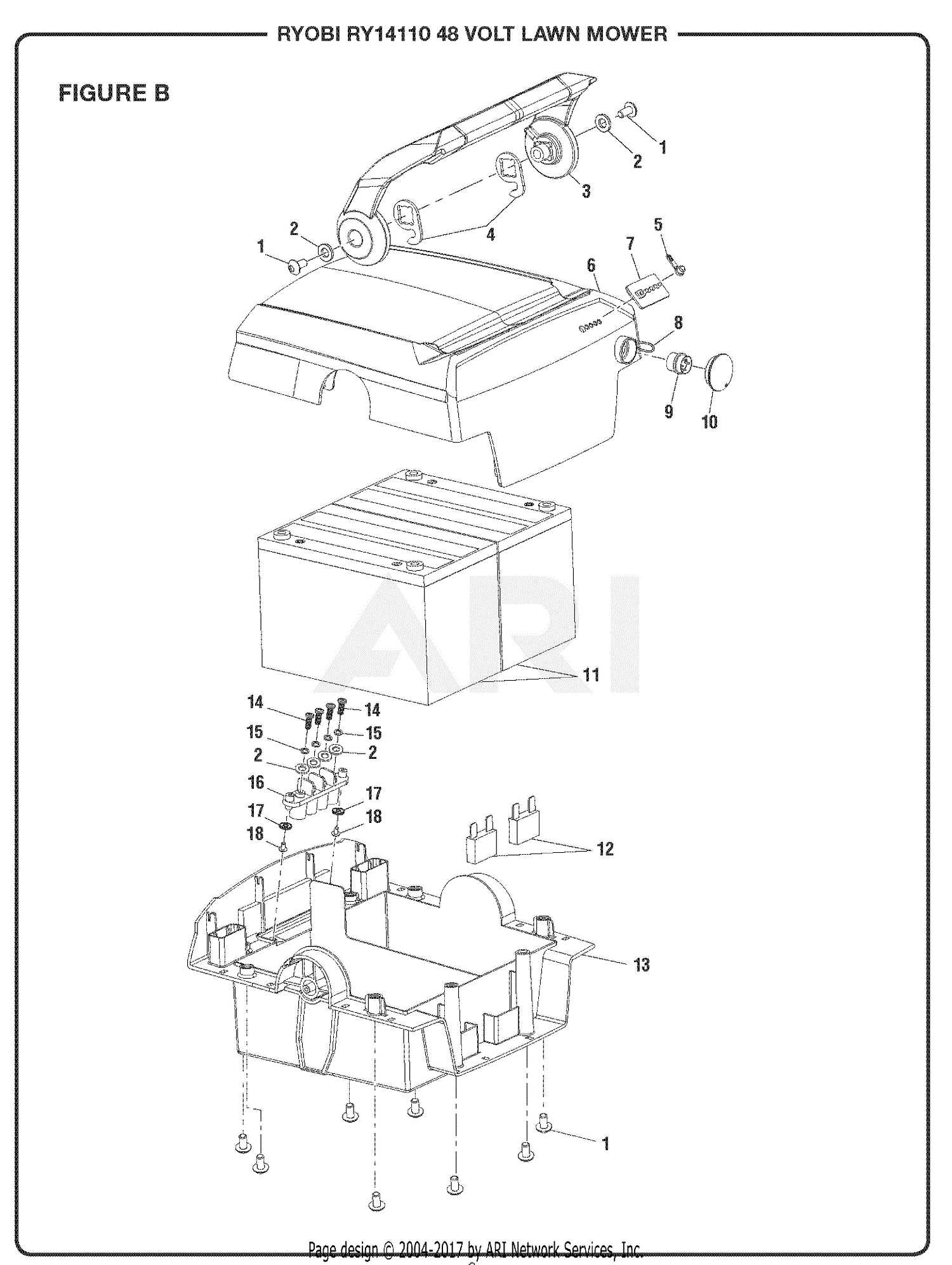 ryobi mower parts diagram