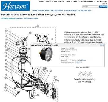 spa parts diagram