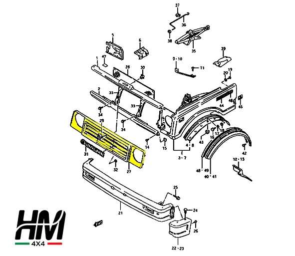 suzuki samurai body parts diagram