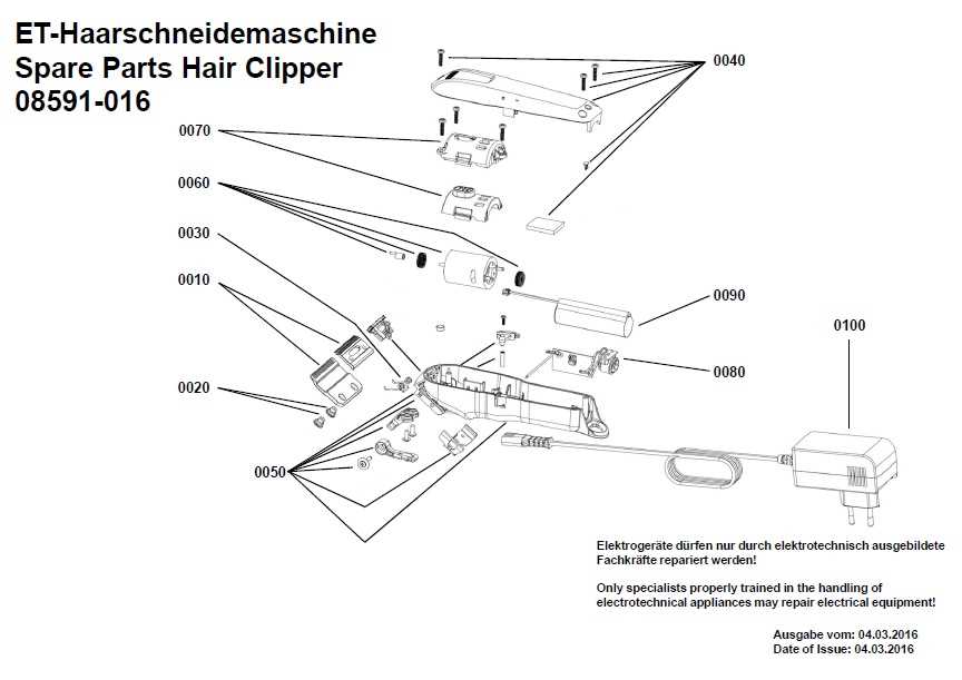wahl parts diagram