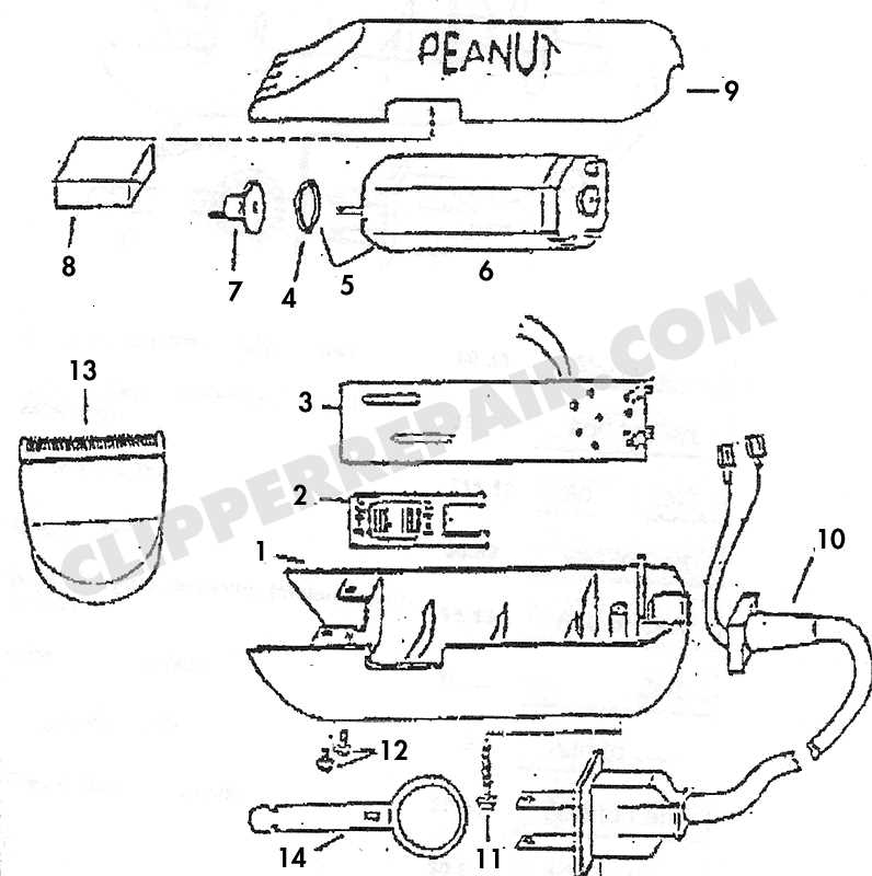 wahl senior clipper parts diagram