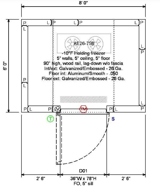 walk in freezer parts diagram