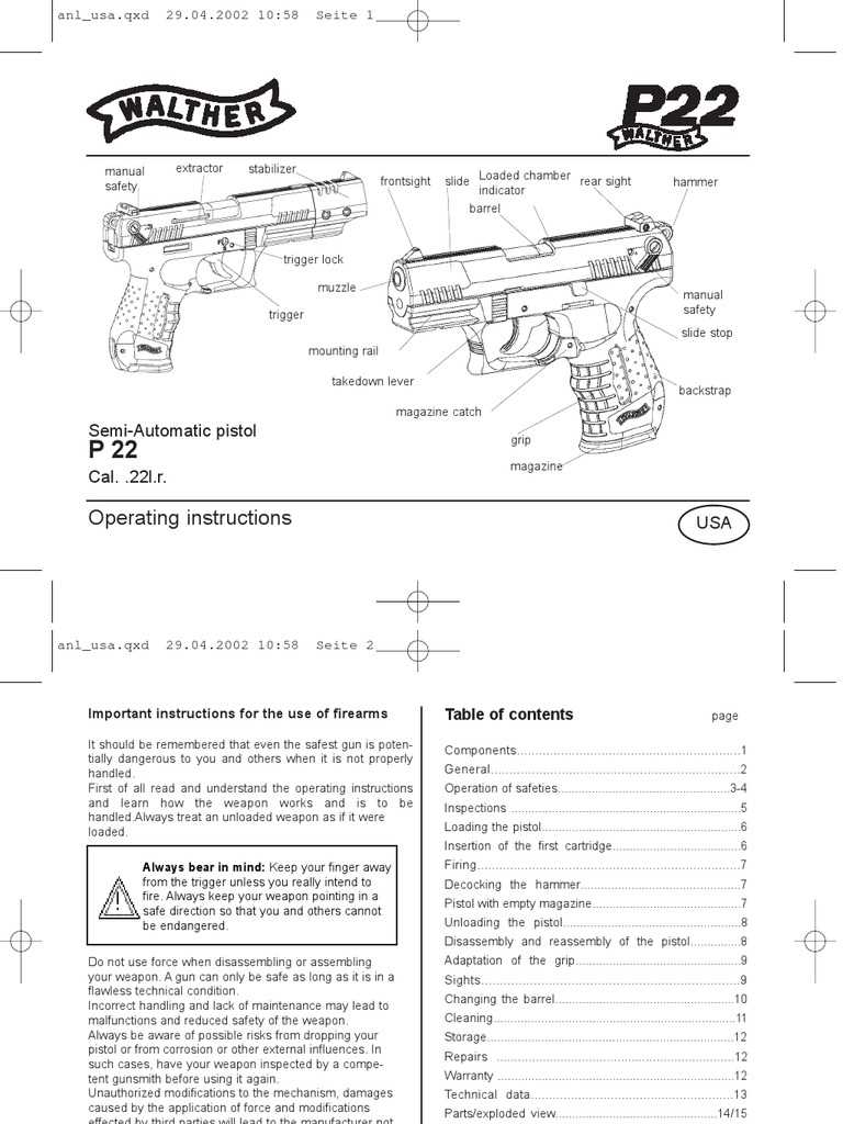 walther p22 parts diagram