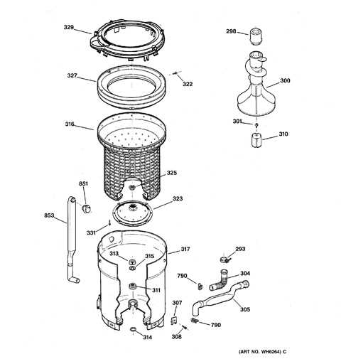 washer machine parts diagram