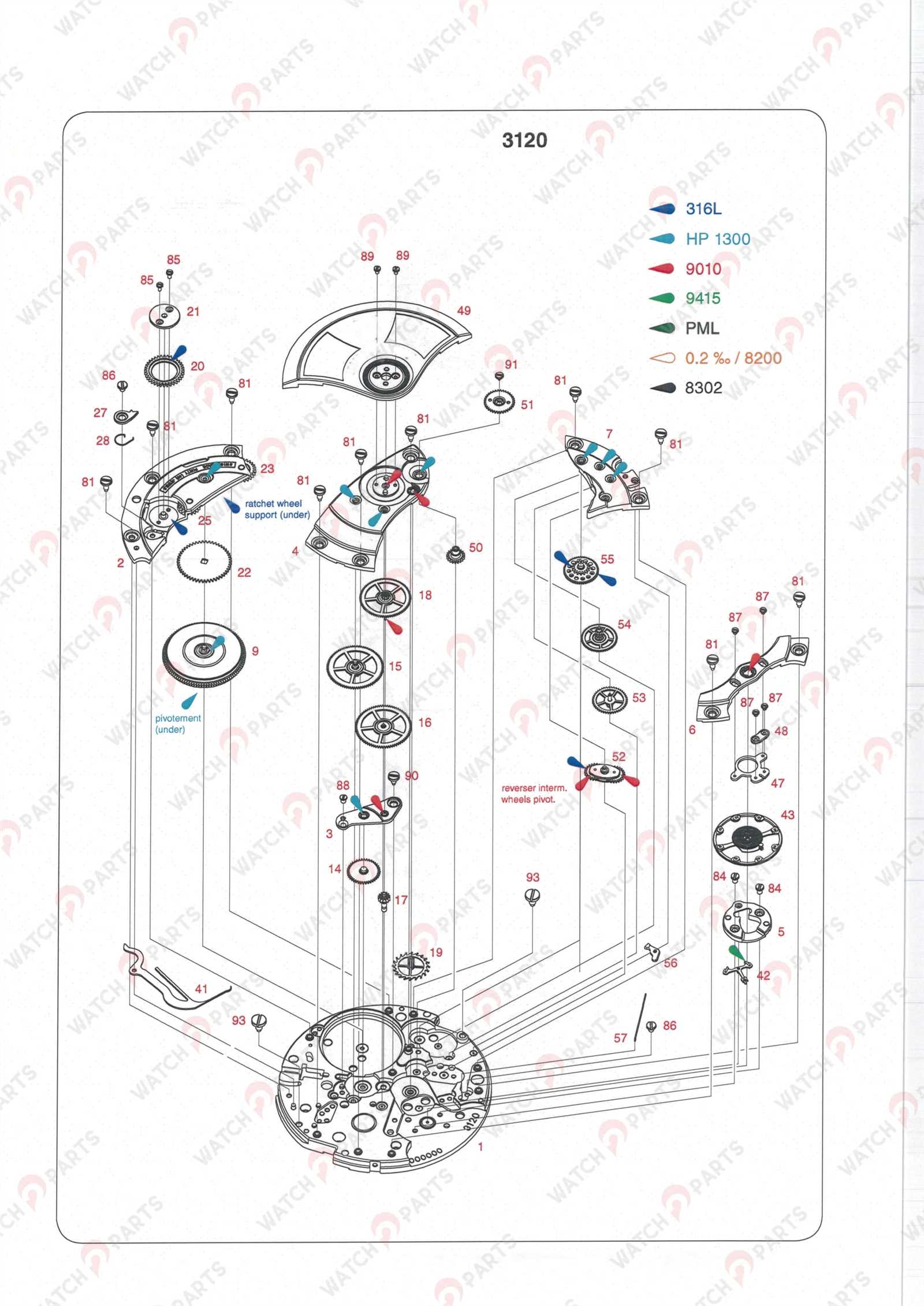 watch diagram part by part