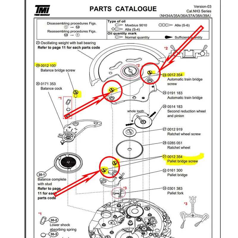 watch parts diagram