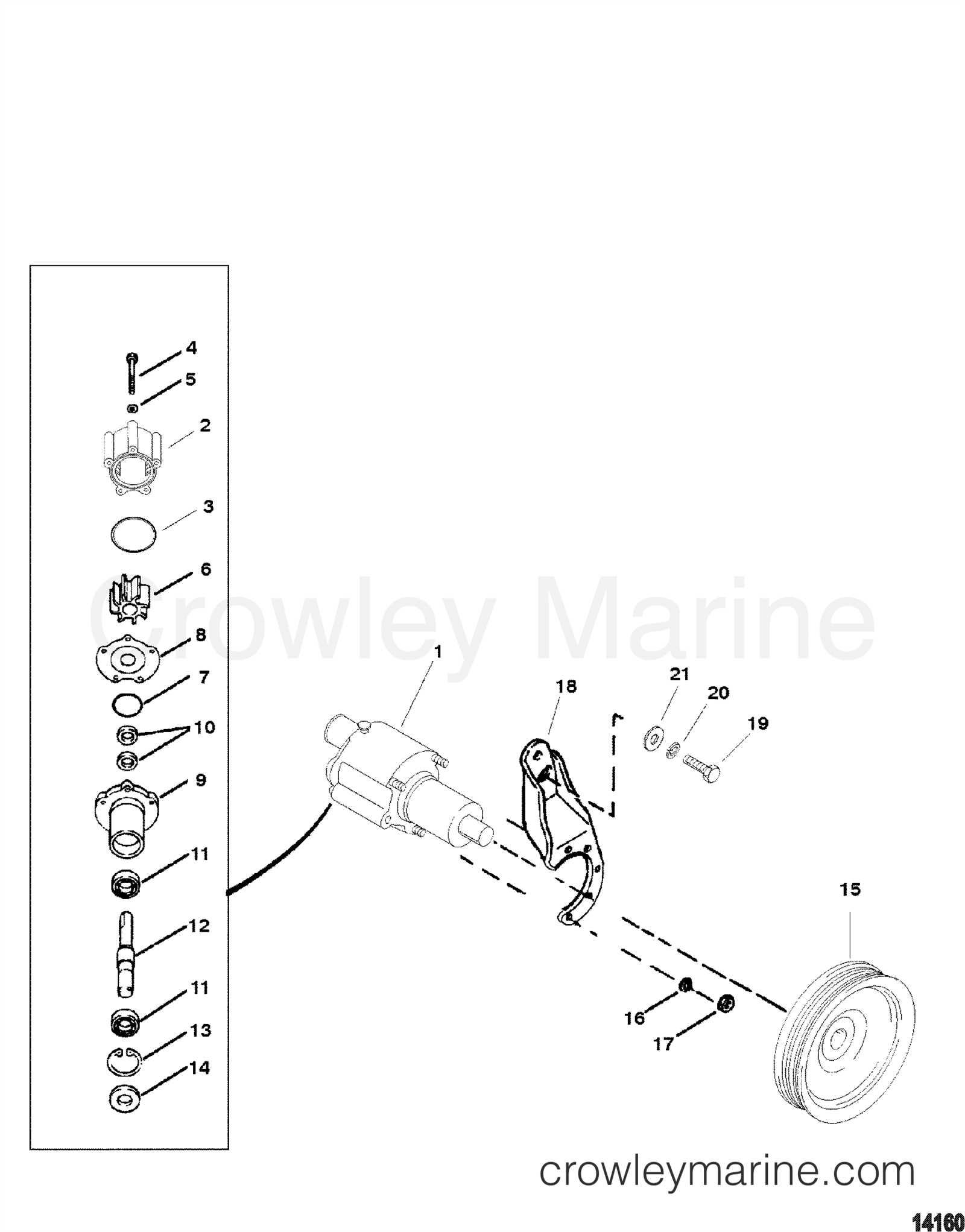 water pump parts diagram