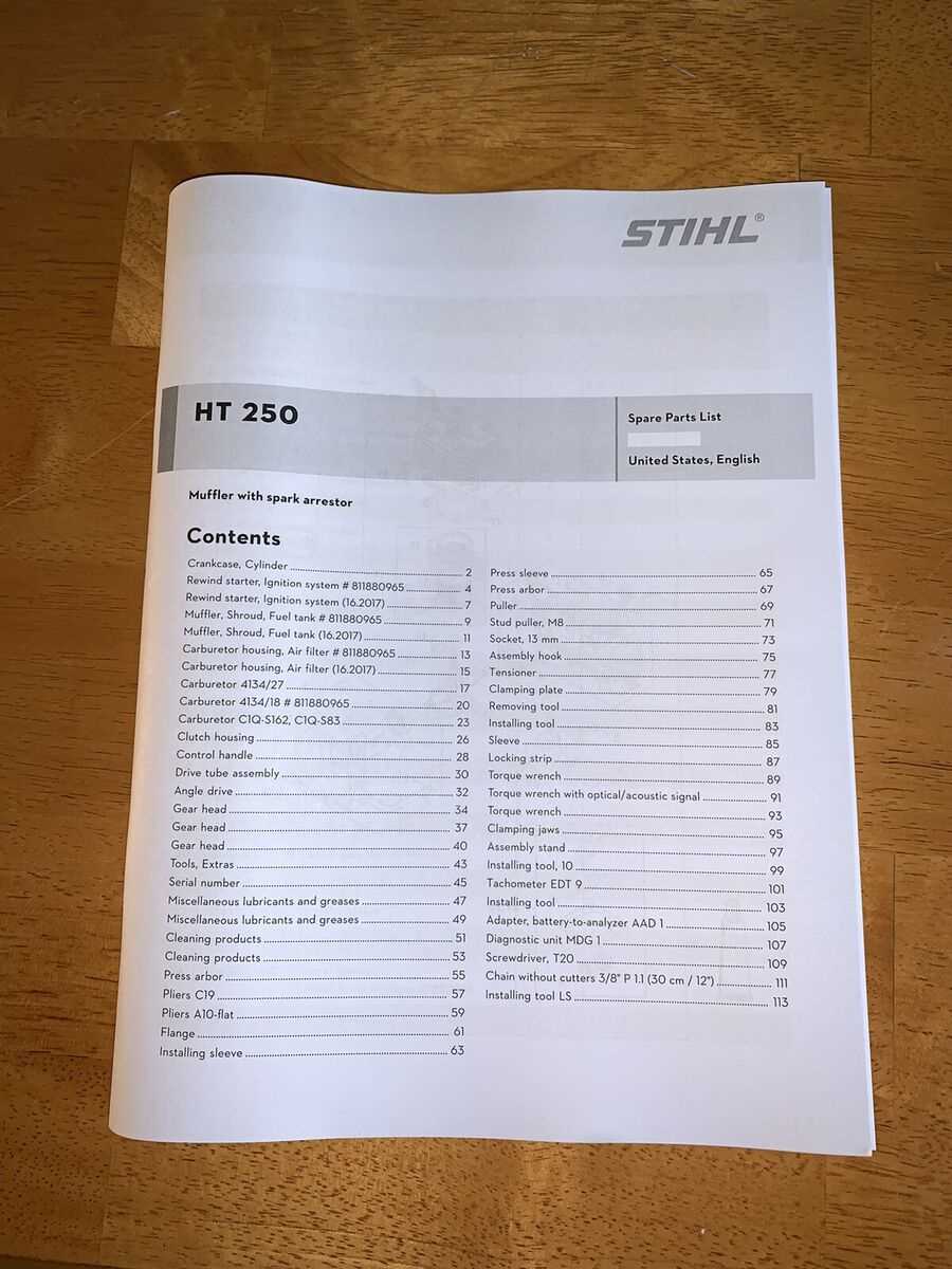 stihl ht101 parts diagram