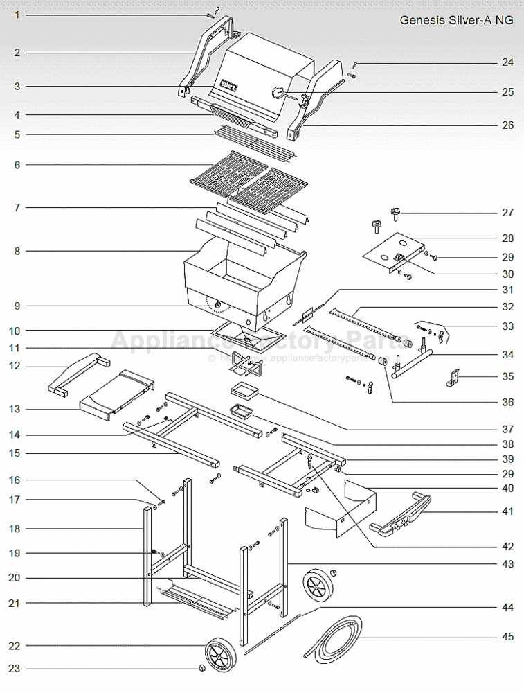 weber gas grill parts diagram