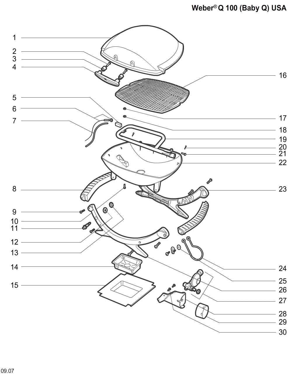 weber performer parts diagram