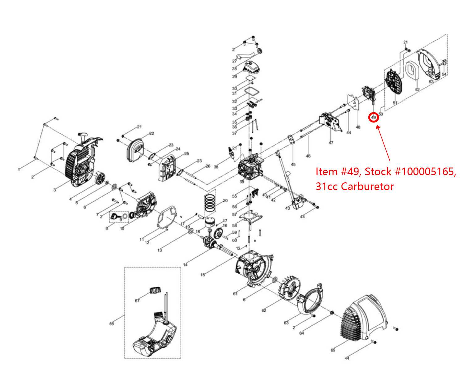 weed eater leaf blower parts diagram