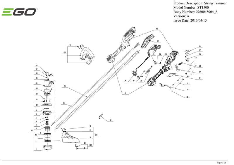 weed eater parts diagram