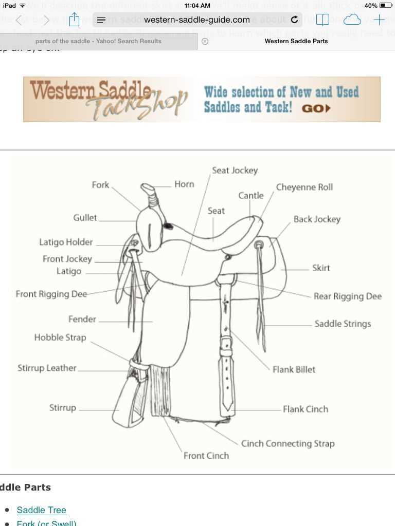 western saddle parts diagram