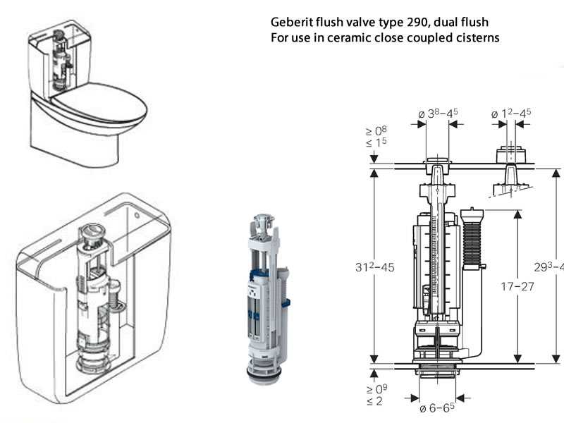 toilet flush valve parts diagram