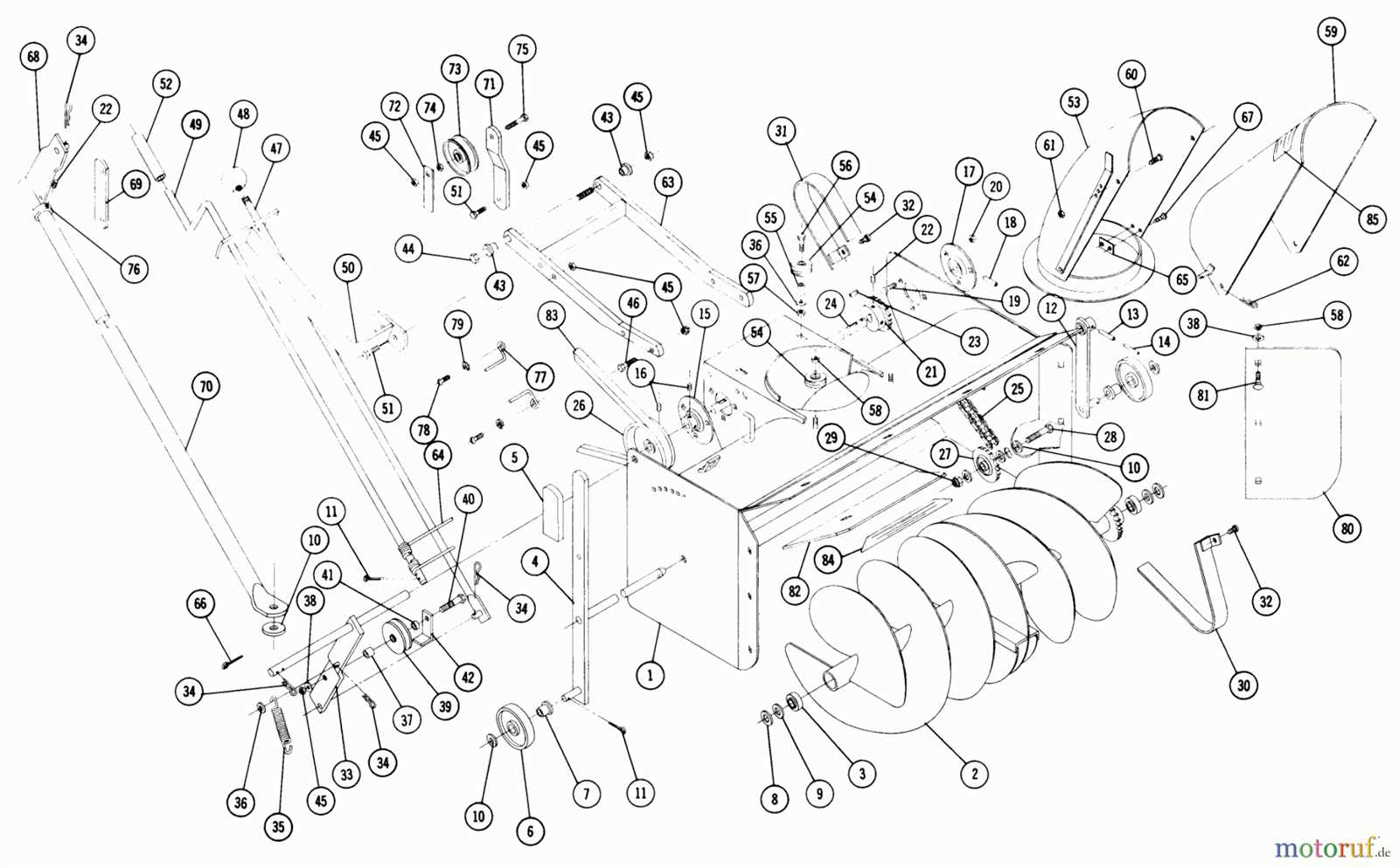 wheel horse snowblower parts diagram