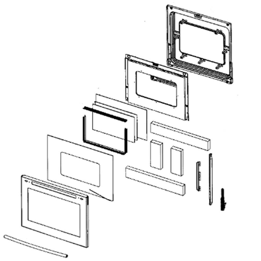 whirlpool oven door parts diagram