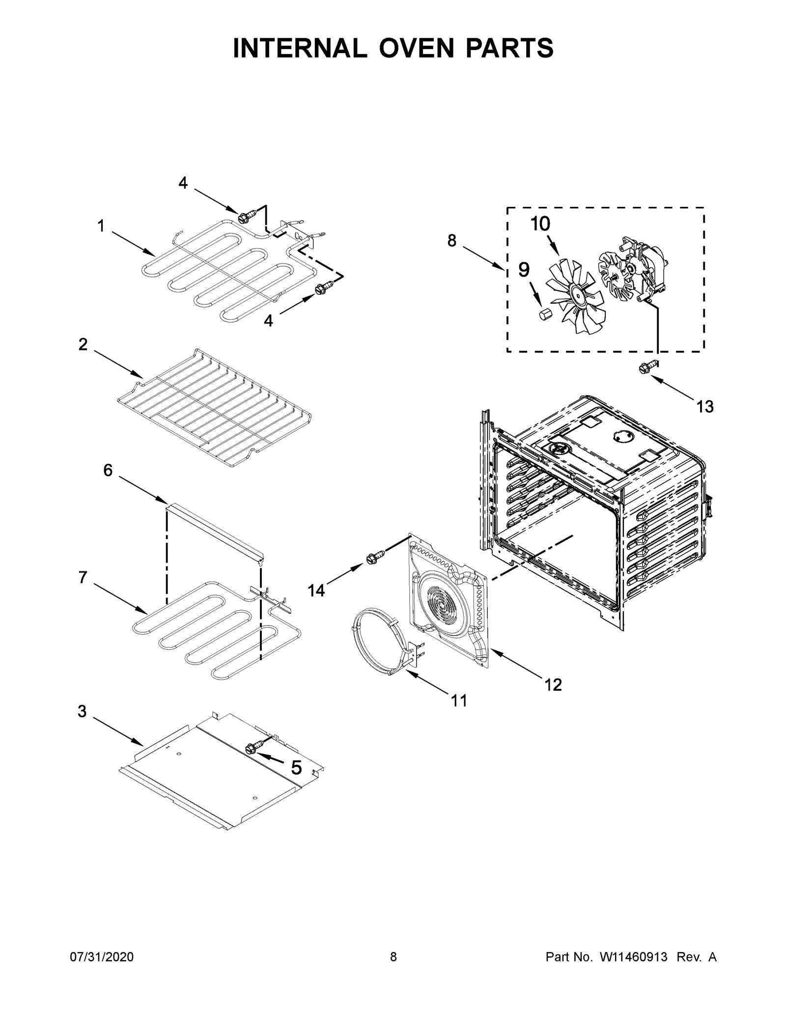 whirlpool range parts diagram