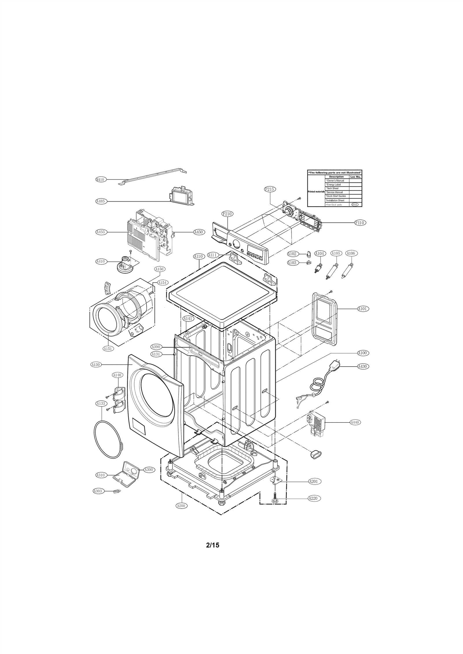 whirlpool washer parts diagram front load