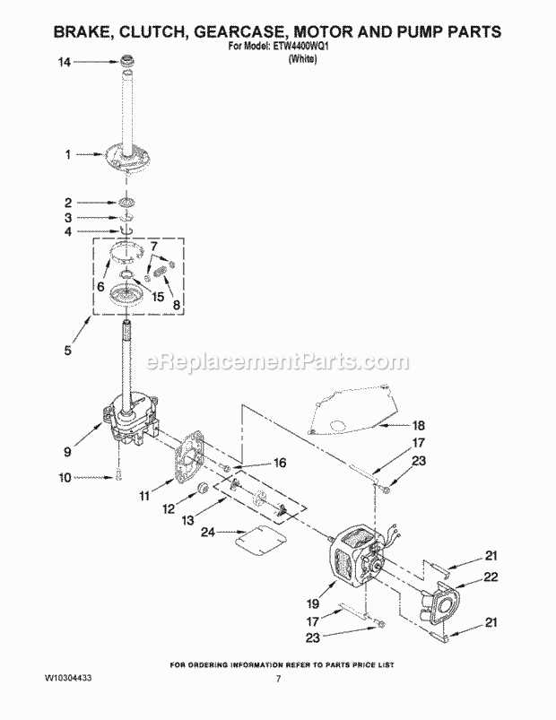 whirlpool washing machine parts diagram