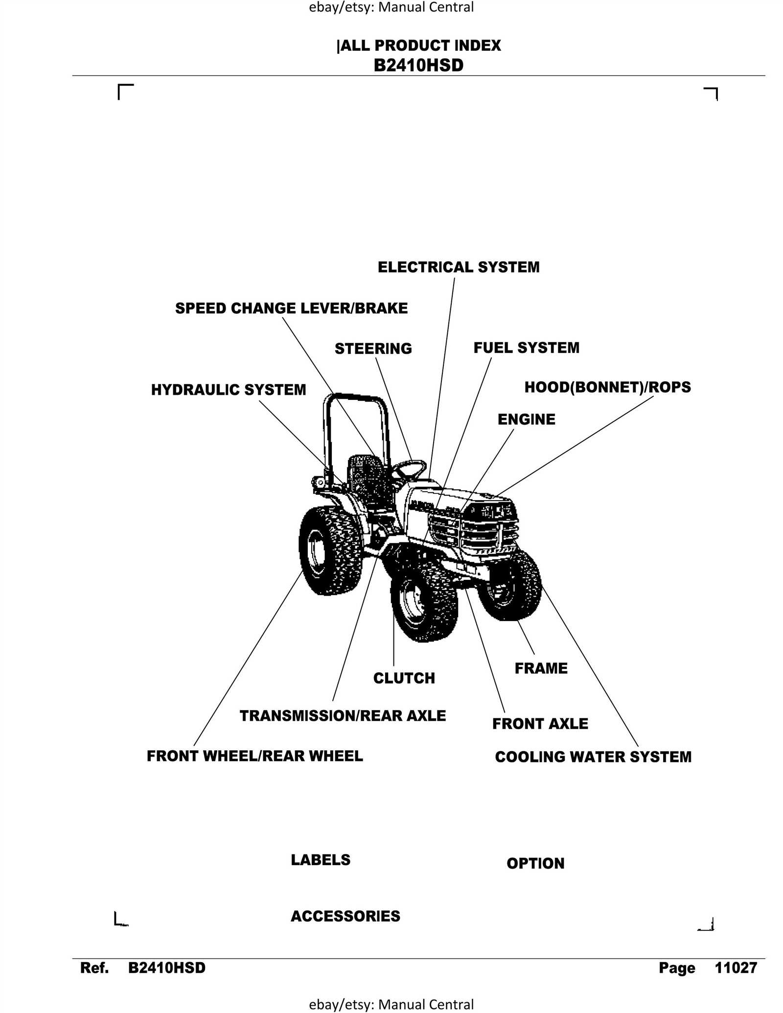 white tractor parts diagram