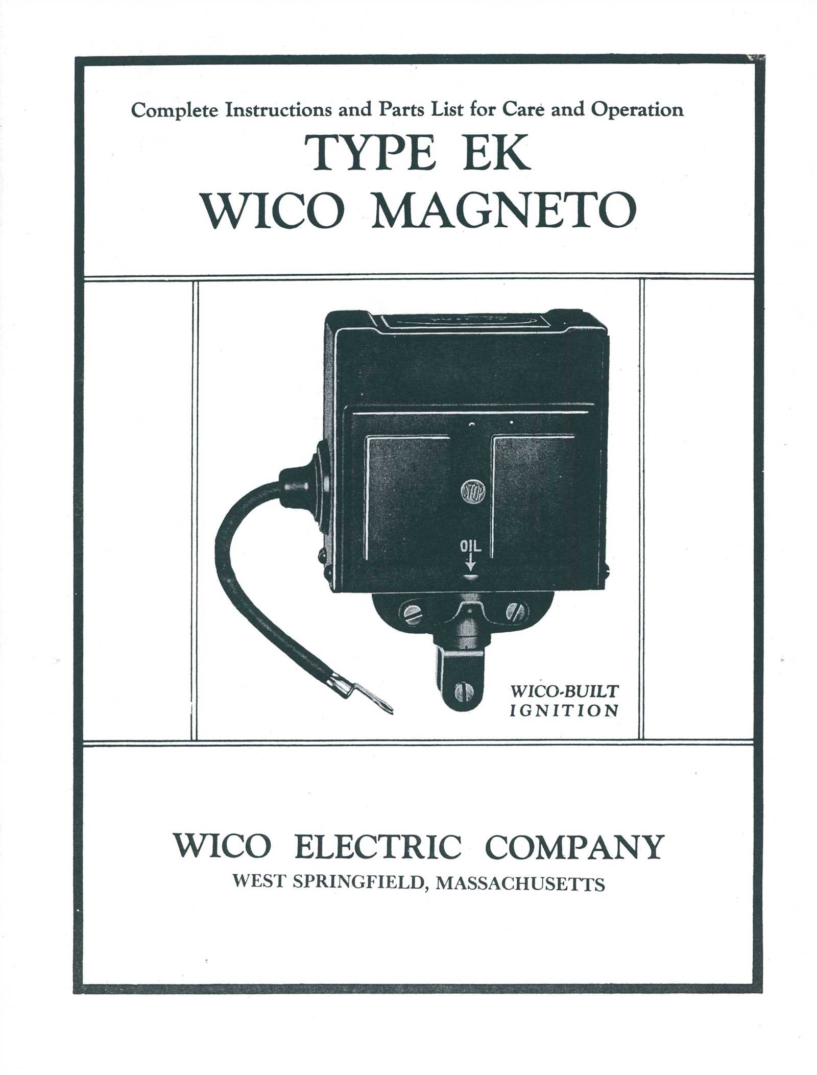 wico x magneto parts diagram