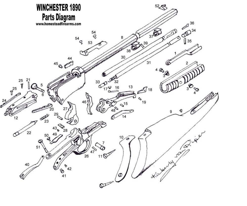 winchester model 1873 parts diagram