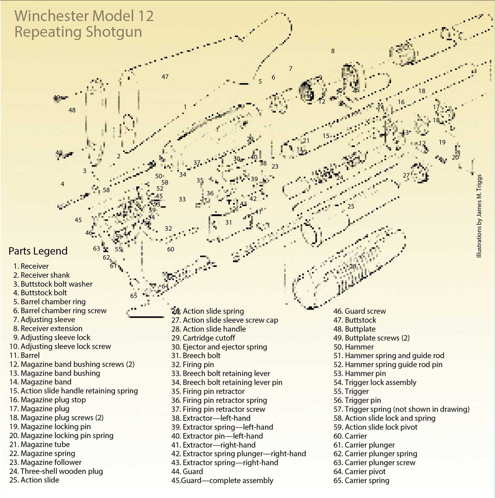 winchester sx3 parts diagram