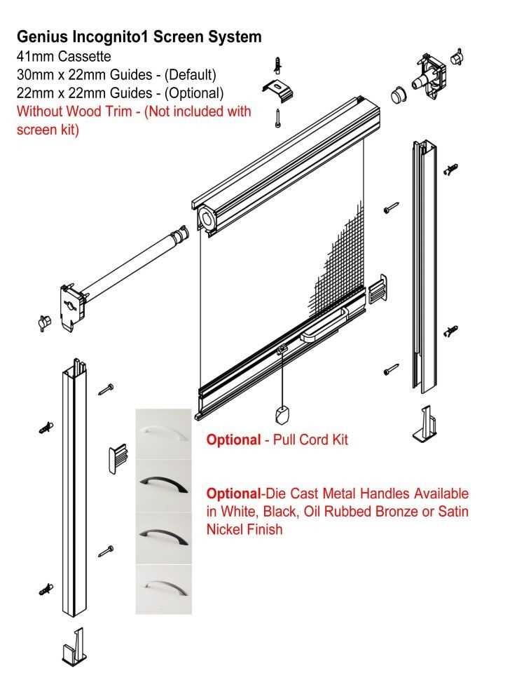 window screen parts diagram