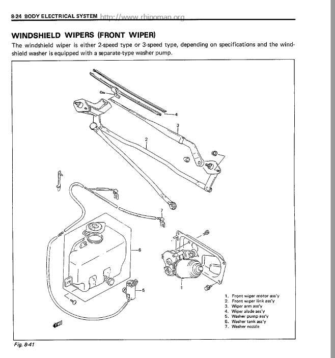 wiper linkage windshield wiper parts diagram