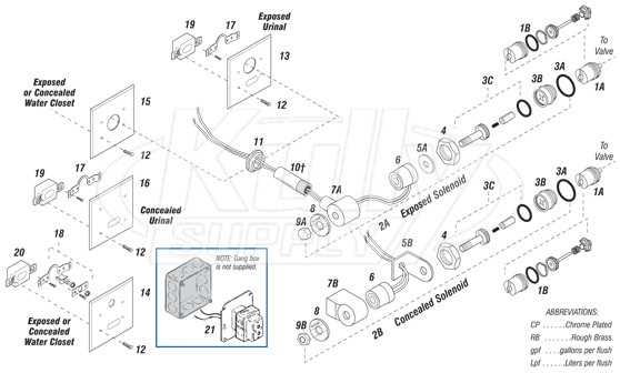 sloan regal parts diagram