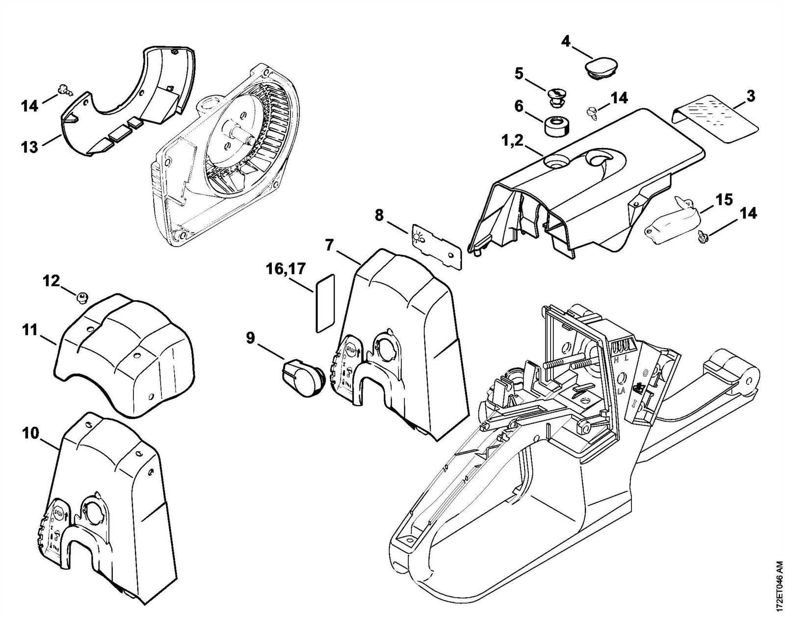 stihl 028 chainsaw parts diagram