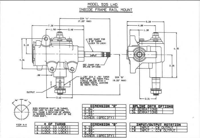 saginaw steering box parts diagram