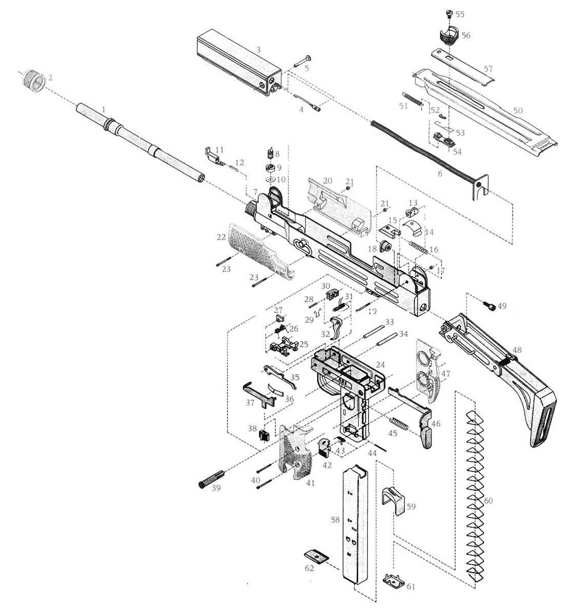 uzi parts diagram