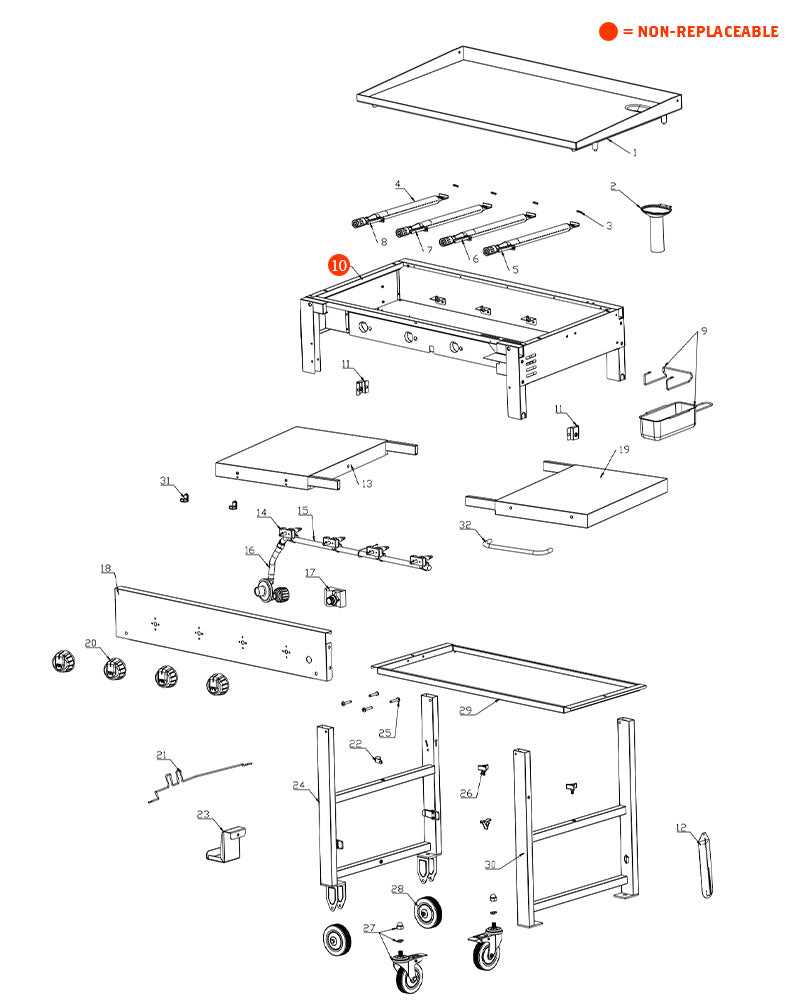 wolf gas range parts diagram