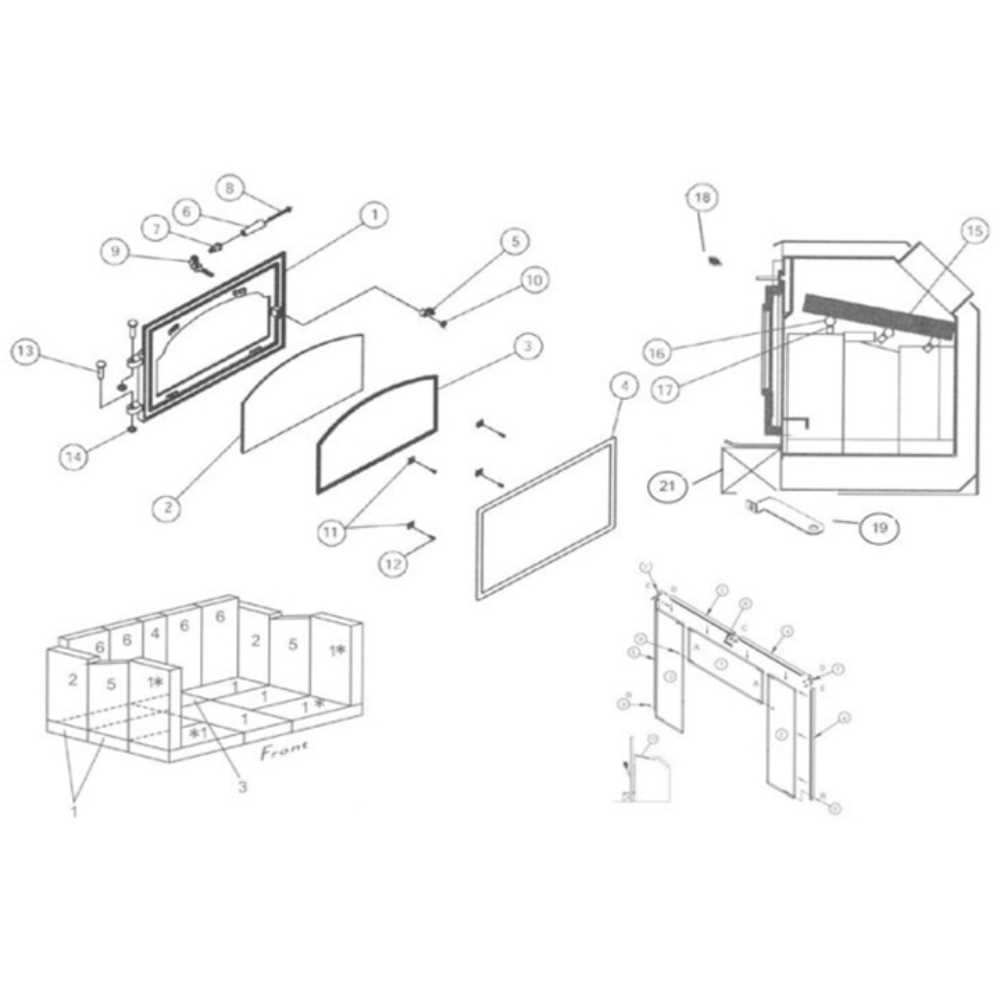 wood burning fireplace parts diagram