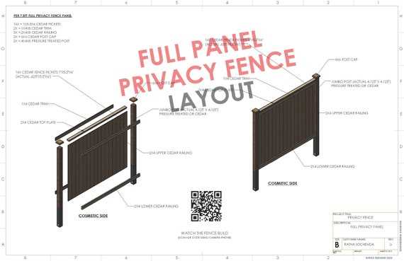 wood fence parts diagram