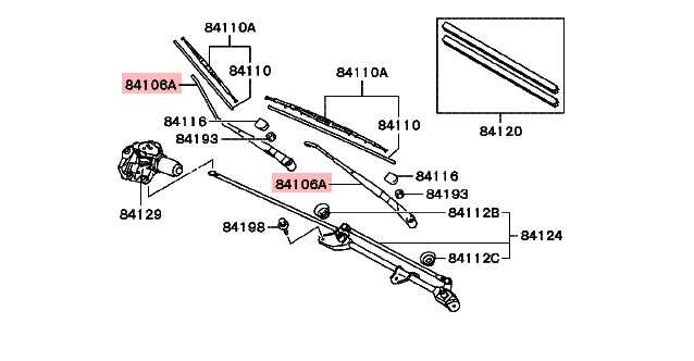 wiper linkage windshield wiper parts diagram