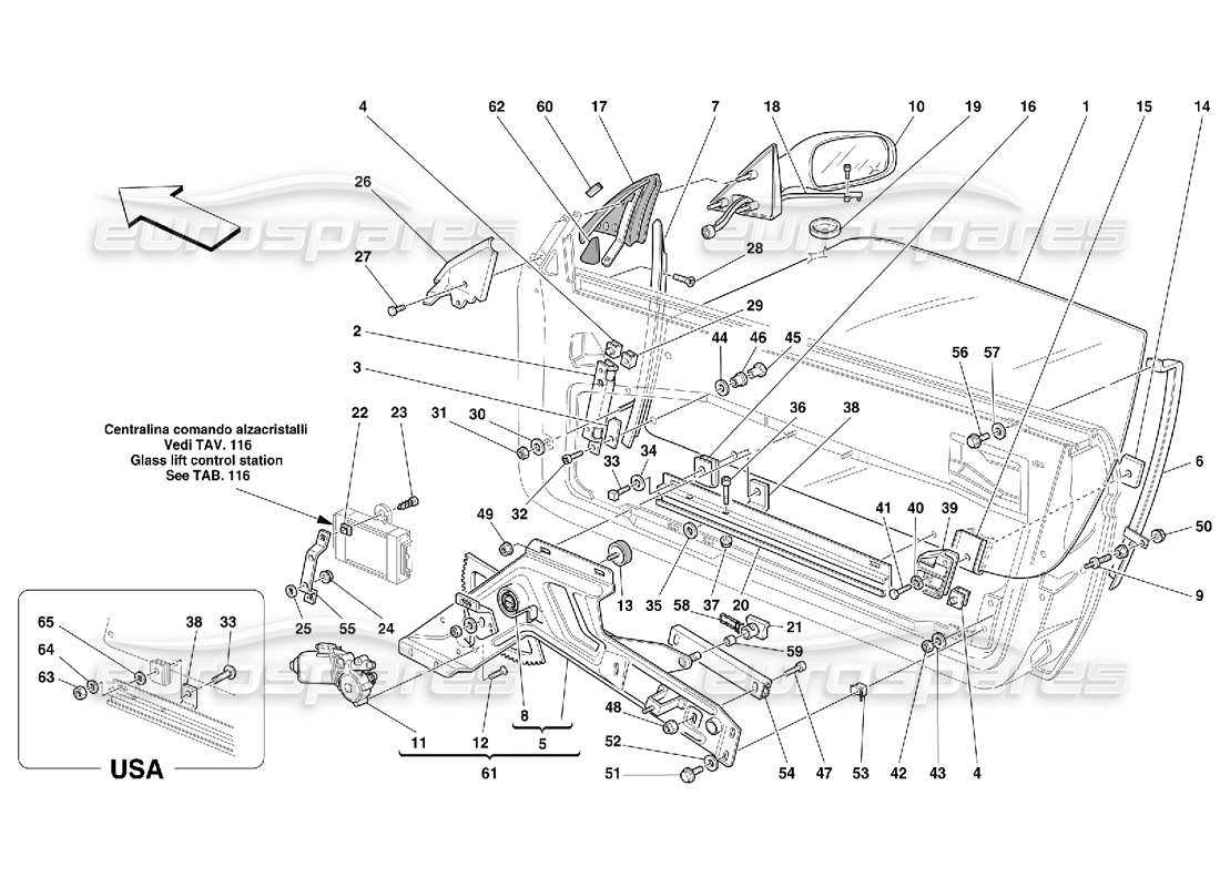 power window parts diagram