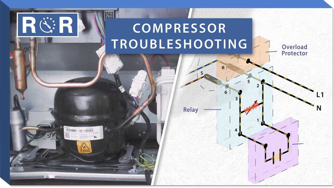 refrigerator compressor parts diagram